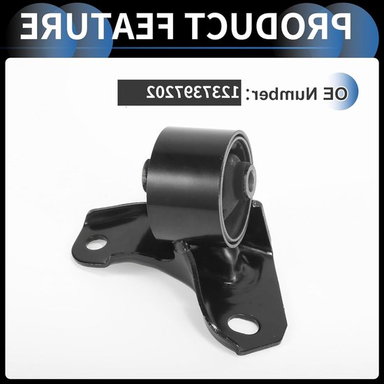 Motorsteun No.1237397202 voor Mira L700S L710S - Duurzame Motorsteun, Zwart, 1 Stuk, Hoogwaardige Kwaliteit en Betrouwbaarheid — afbeelding 4