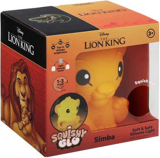Simba SquishyGlo nachtlamp - oplaadbaar siliconen licht 15 cm - Paladone van Simba — afbeelding 4