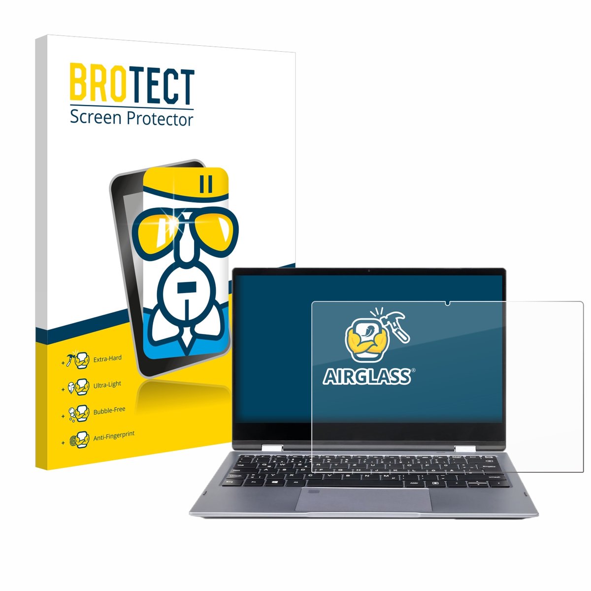 Screenprotector voor Wortmann Terra Mobile 360-13U Beschermglas transparant