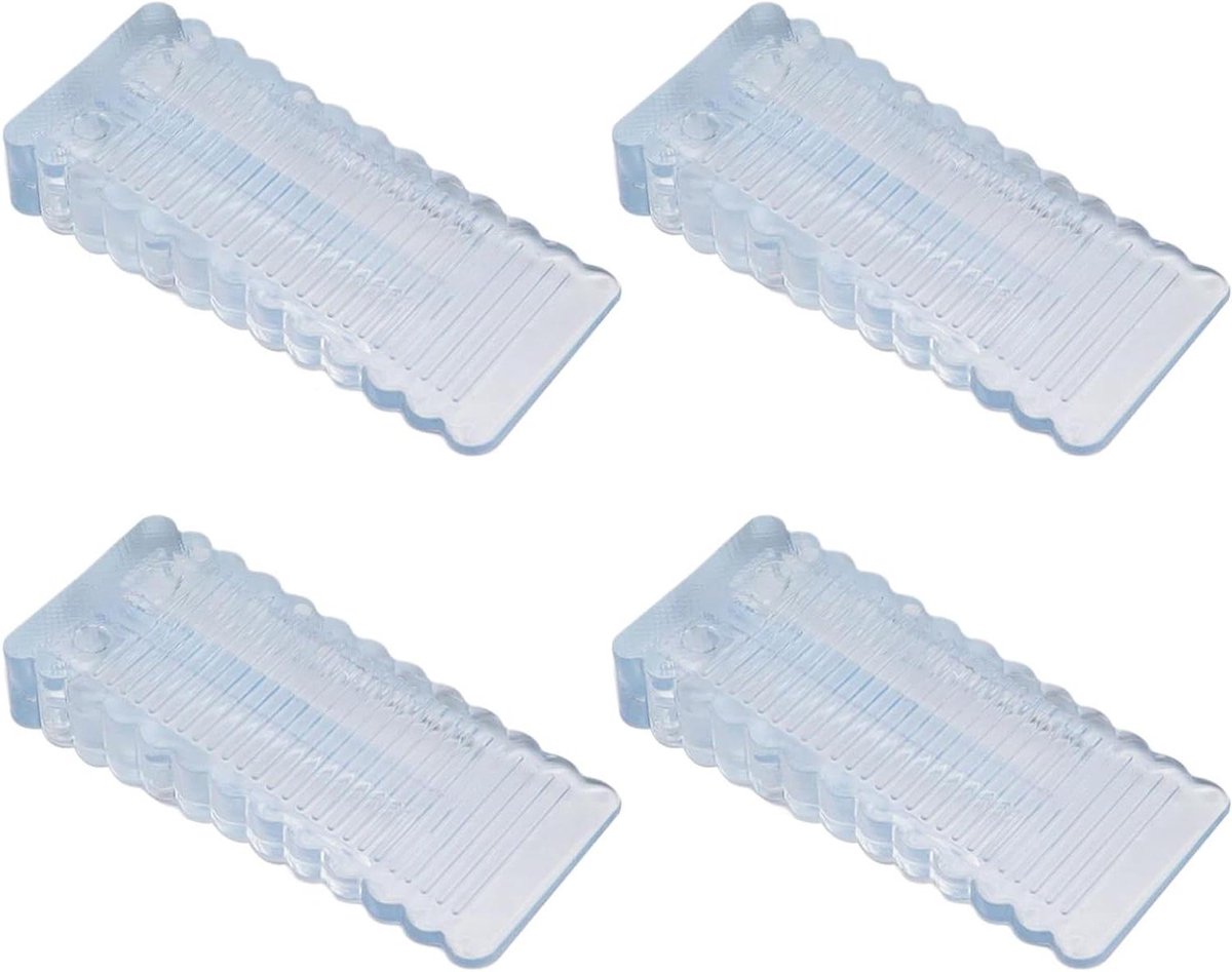 Deurstoppers - Deurwig Deurblokkering - Deuren Open Houden - Antislip Ontwerp - 14L x 4B x 17D cm - Wit