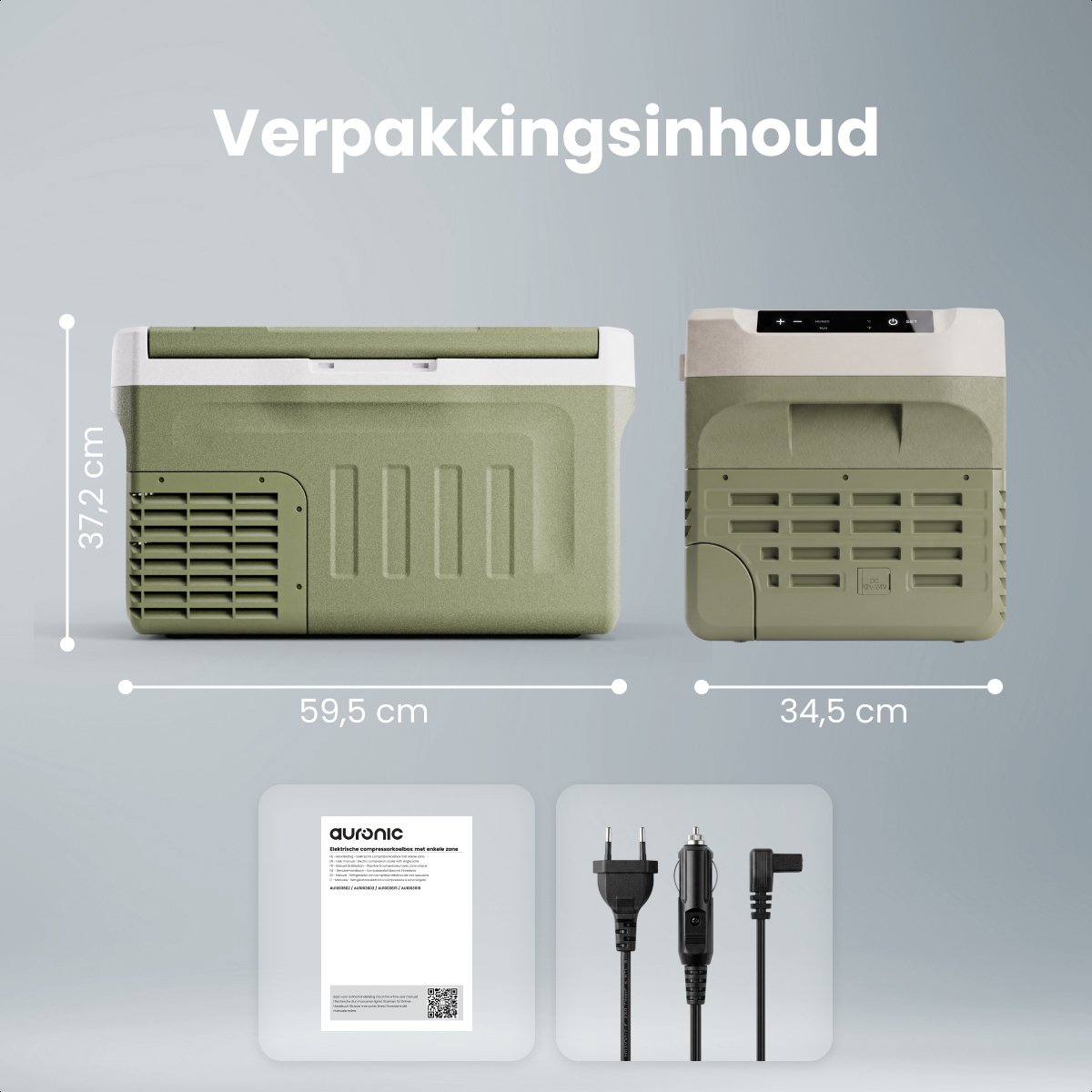 Auronic Elektrische Koelbox - Compressor - 21L - 12V en 240 volt - Camping Koelkast - Frigobox Auto - Groen – foto 8
