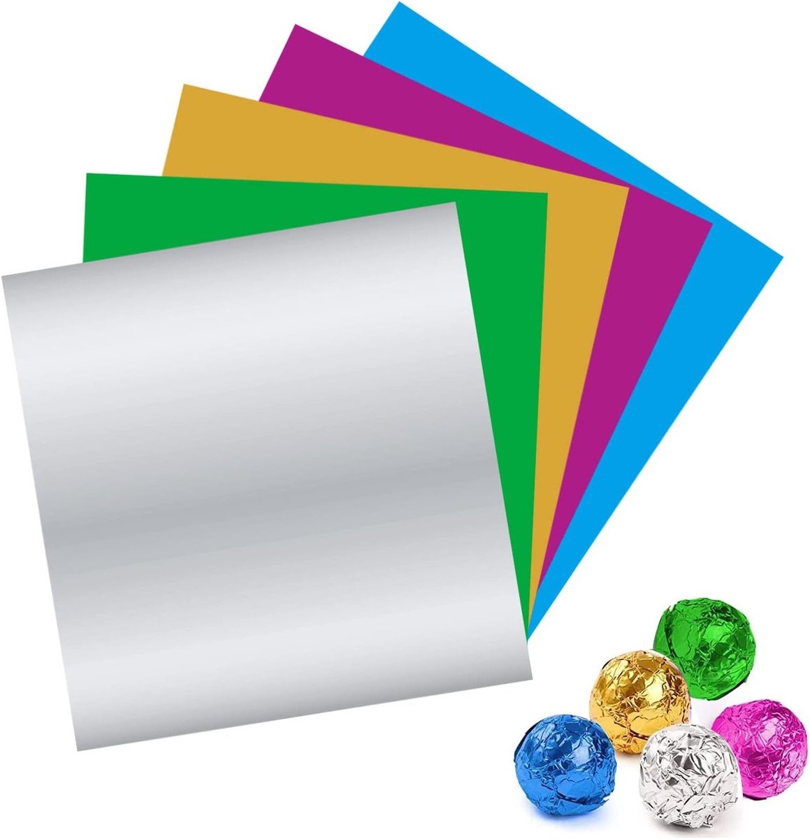 500 stuks chocolade verpakkingsfolie voor Pasen - papieren wrapper aluminium folie