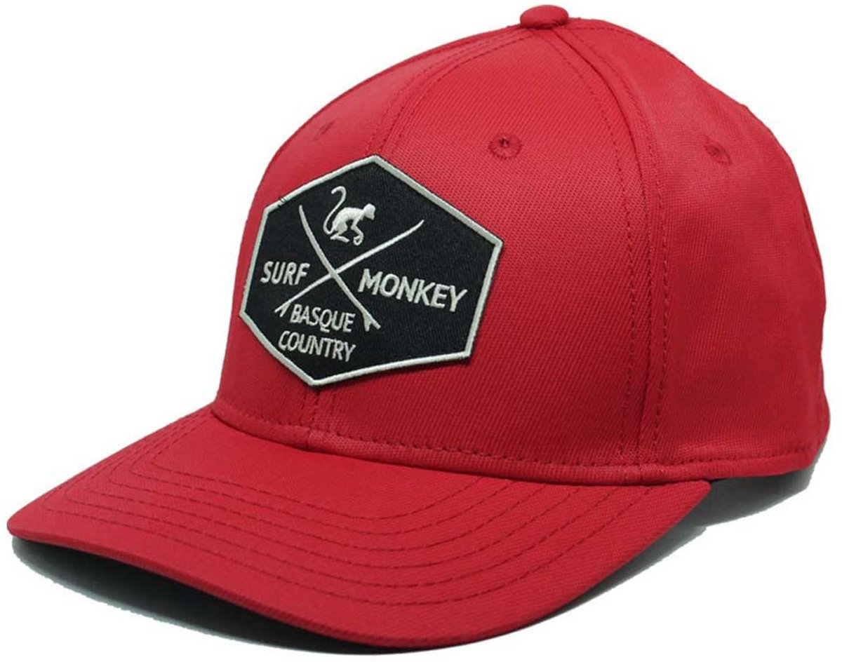 Sport Surf Monkey Cap - Technische pet met UPF50+ zonbescherming (Rood)