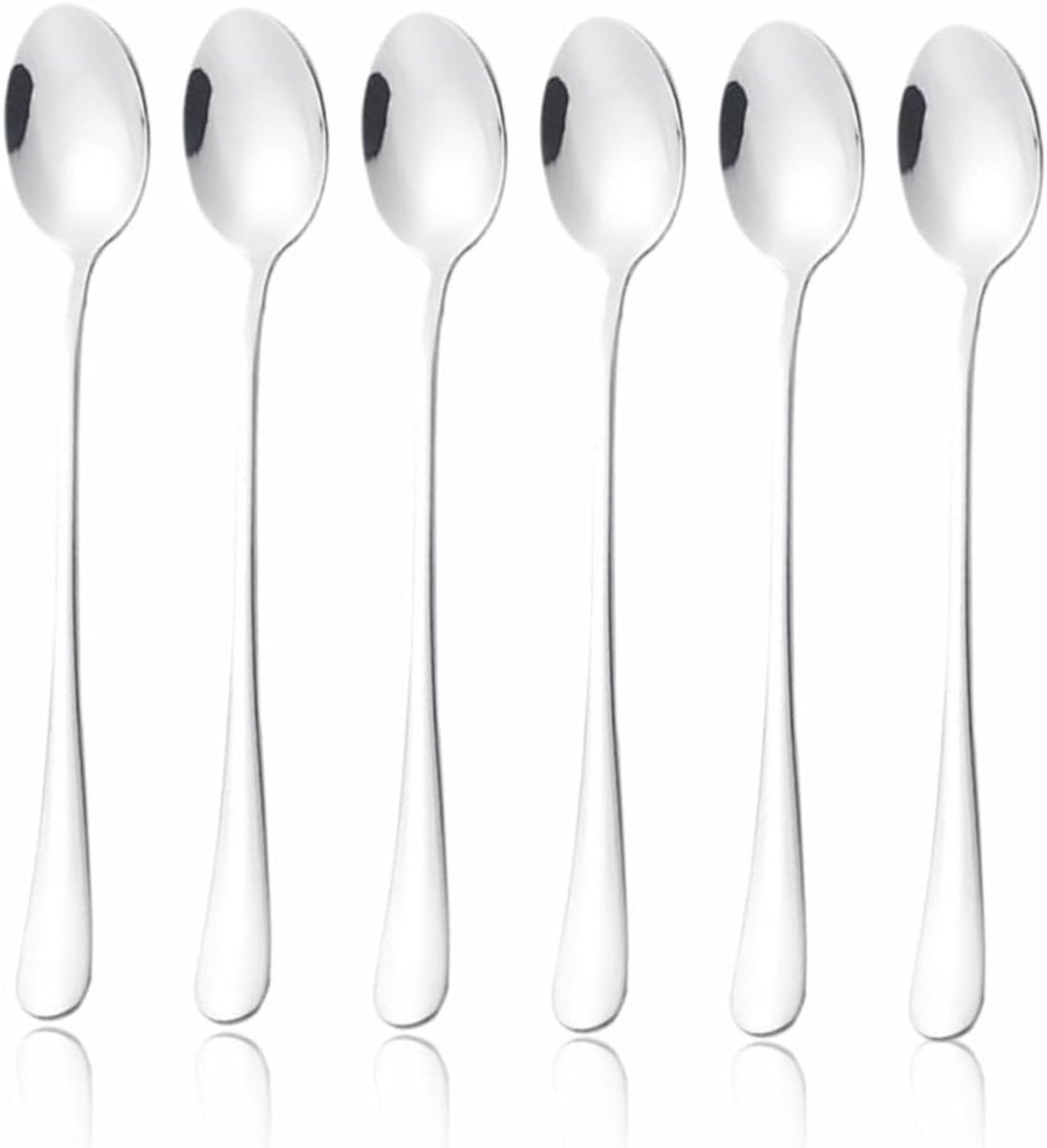 Set van 6 RVS Theelepels, Espresso- en Dessertlepels, Mini Lepels voor Feesten, Vaatwasserbestendig, 14,5 cm, Perfect voor Serveer- en Koffiemomenten