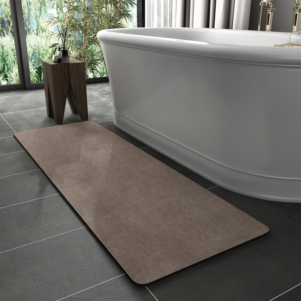 Antislip Badmat 40 x 120 cm - Wasbaar en Super Absorberend Badkamertapijt