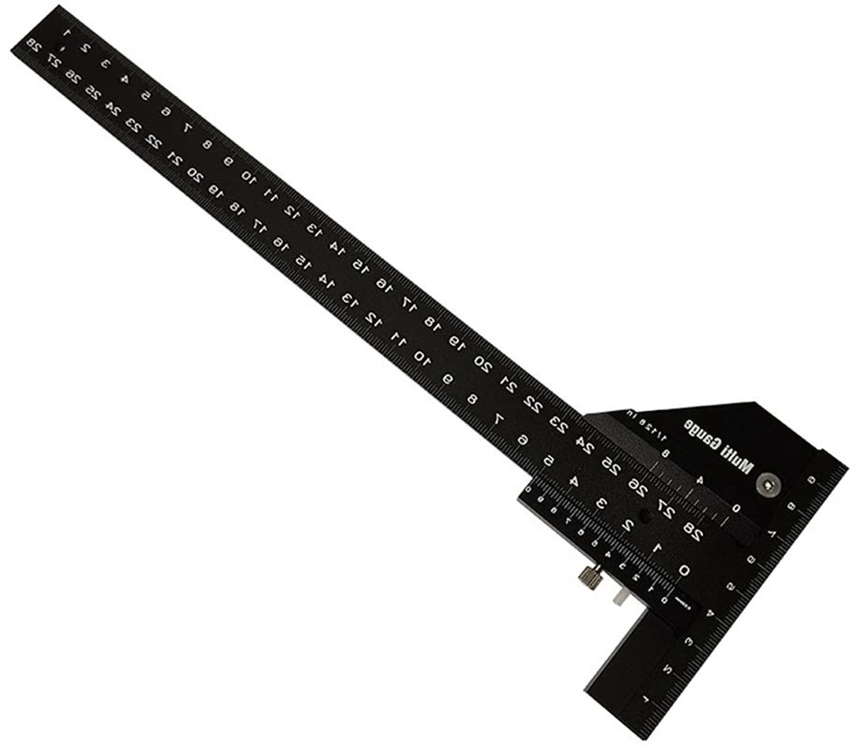 Diepte-instelmeetlat van aluminiumlegering - T-vormige liniaal voor houtbewerking, nauwkeurige meettool en aftekenhulp