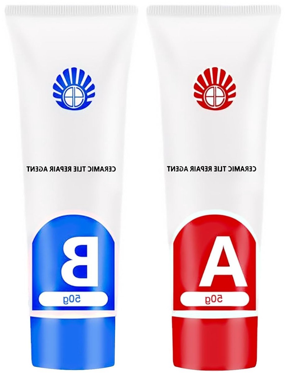 Complete Tegelreparatie Set voor Keramische Wasbakken en Badkuipen - Inclusief Hars en Enamel, 100g totaal