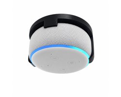 Echo Dot 3 Wandhouder - Echo Dot 3 Plafondbeugel - Smart Speaker Houder Voor Alexa - Wandmontage En Plafondmontage - Ook Geschikt Voor Standaard Inbouwdozen 60MM - Kabelmanagement - Ruimtebesparend - Voor Keuken Slaapkamer Woonkamer Kantoor - Zwart