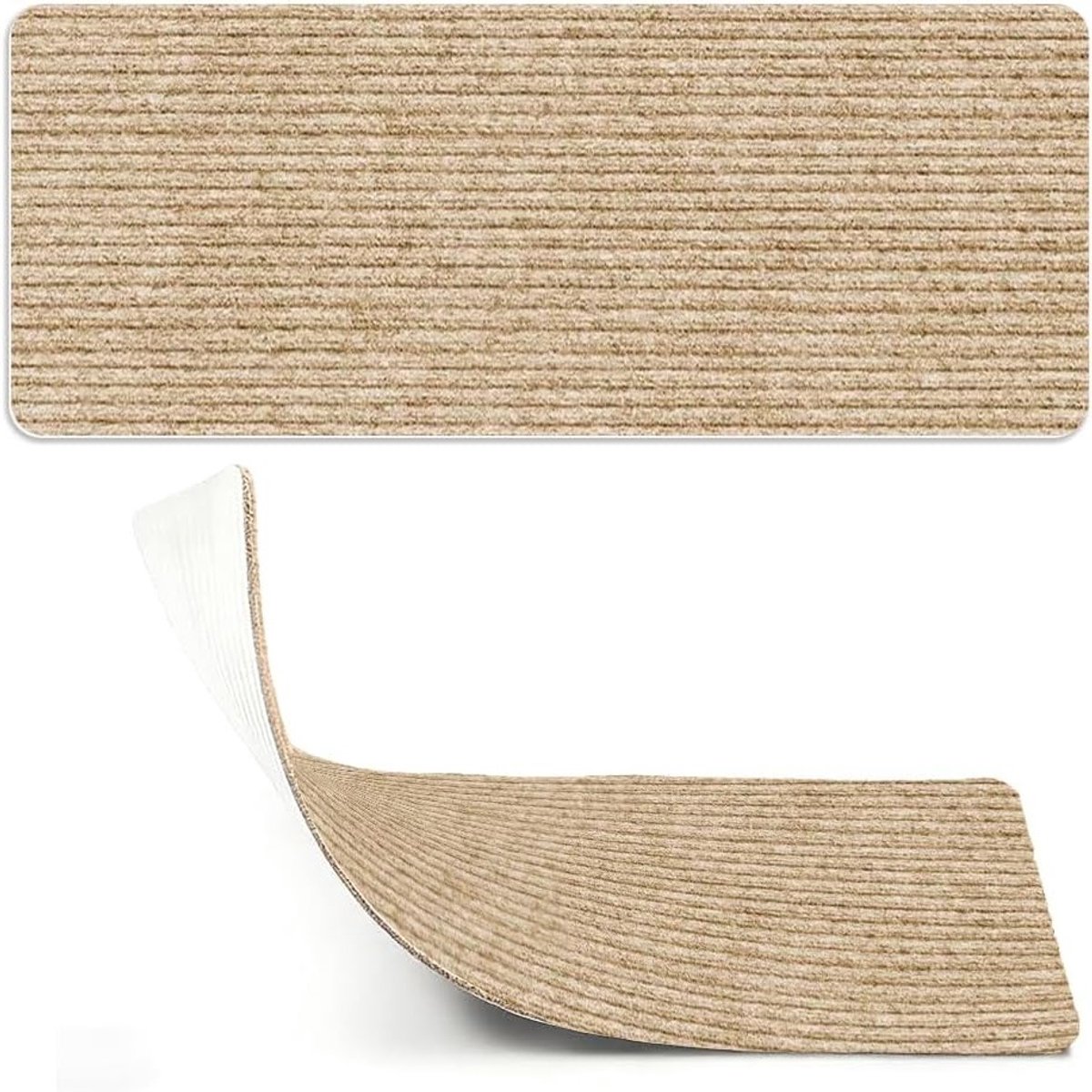 Zelfklevende Antislip Trapmatten Set van 15 - Herbruikbaar en Op Maat Te Knippen (Beige) voor Veiligheid en Comfort