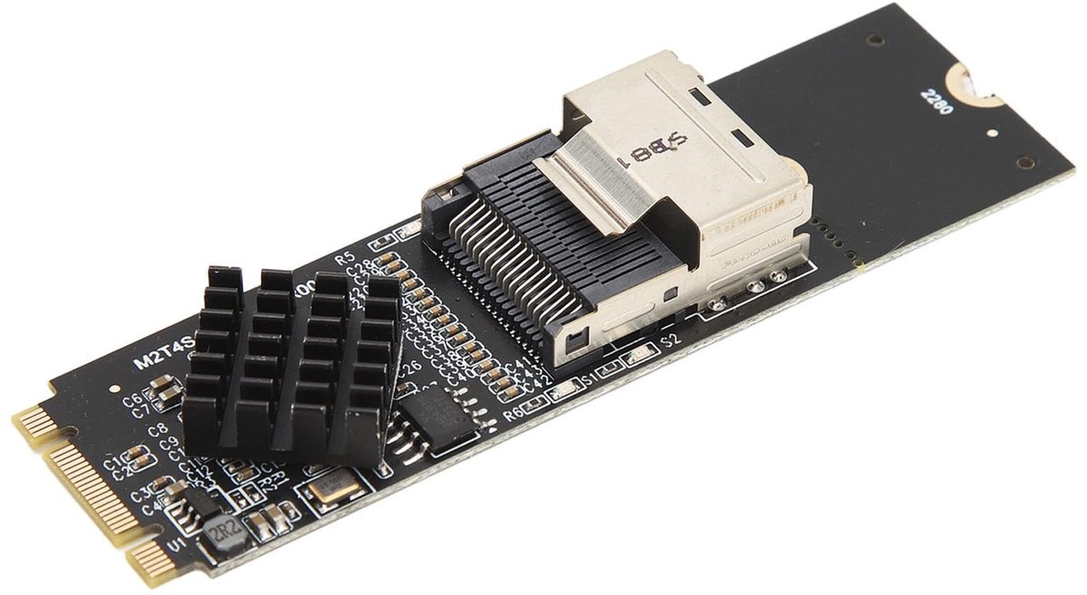Dailygoody - M.2 Naar Uitbreidingskaart - Snelle gegevensoverdracht - Compact formaat - 4 Poort 6Gbps Controller - Geschi...