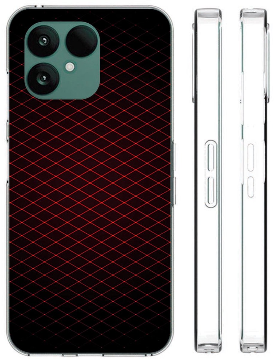 Hoesje Fairphone 6 Geruit Rood – TPU Back Cover