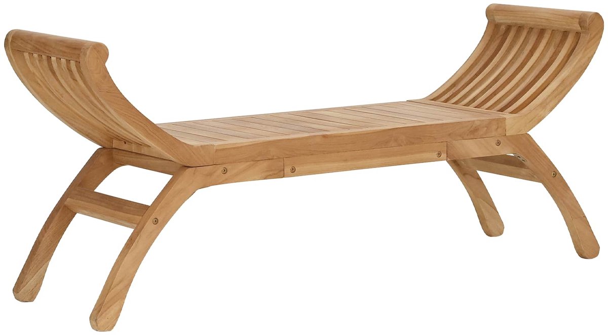 vidaXL - Tuinbank - 2 - -Seater - 126 - cm - Massief - Teakhout - Naturel