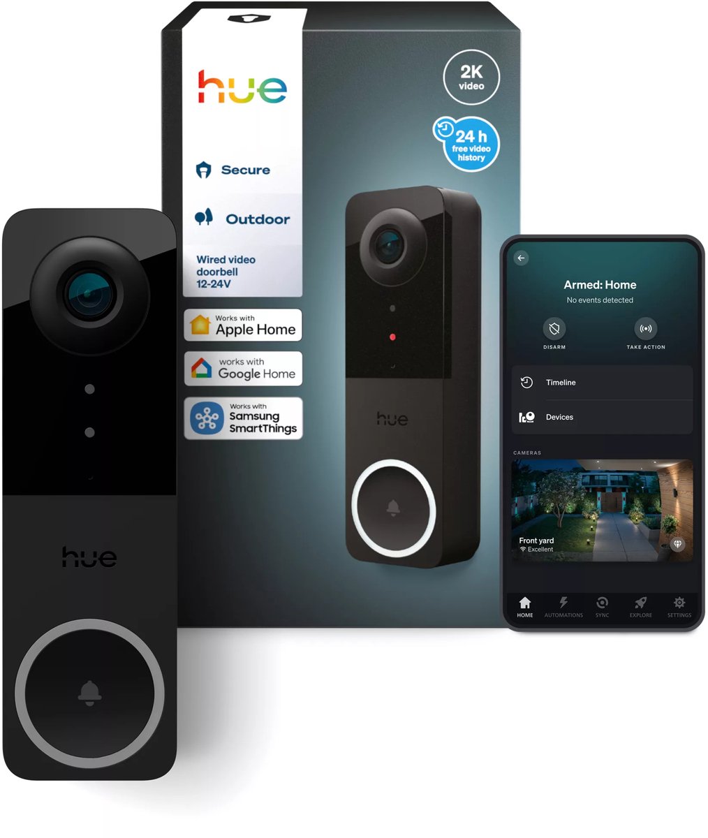 Hue Secure bedrade videodeurbel 2K-video en - afbeelding 2