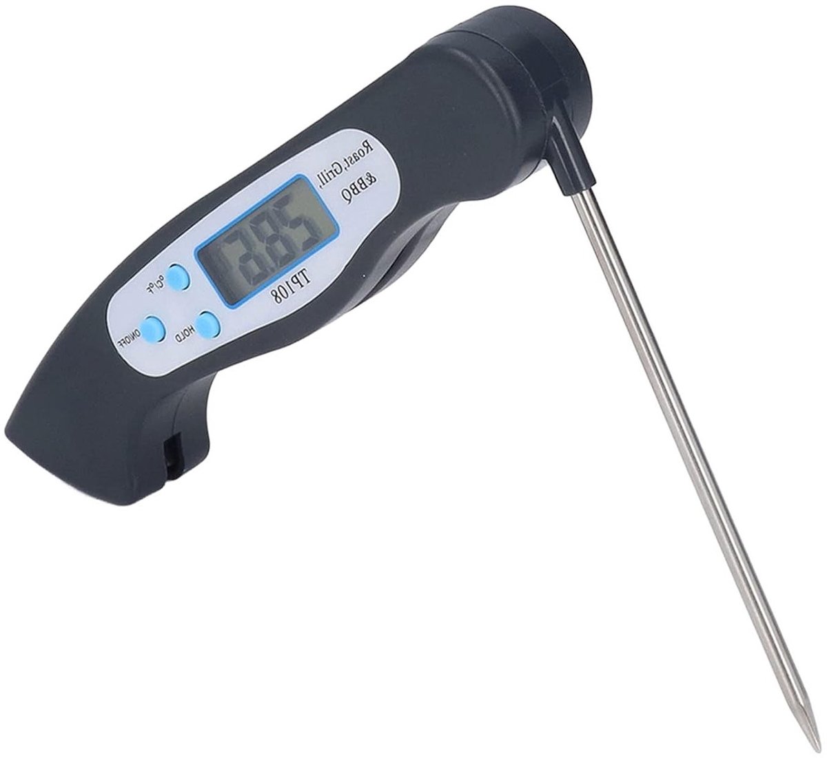 Vouwbare Voedselthermometer voor Vlees, Snelle Digitale Kookthermometer met Meervoudige Hoeken en Nauwkeurige Metingen