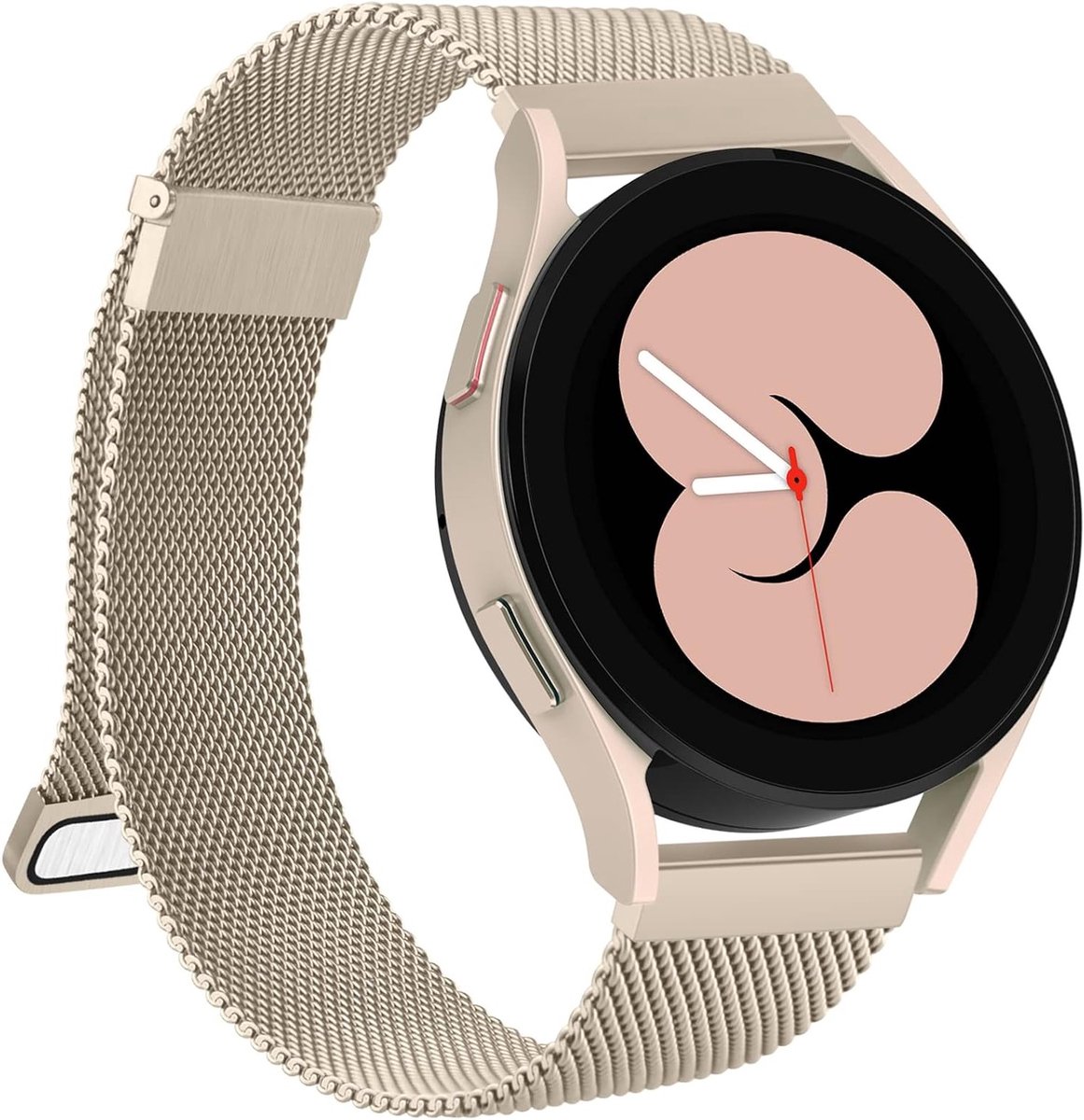 Roestvrijstalen geweven armband voor Samsung Galaxy Watch 5/4 en Active2, 20 mm, stijlvol en duurzaam ontwerp voor heren en dames