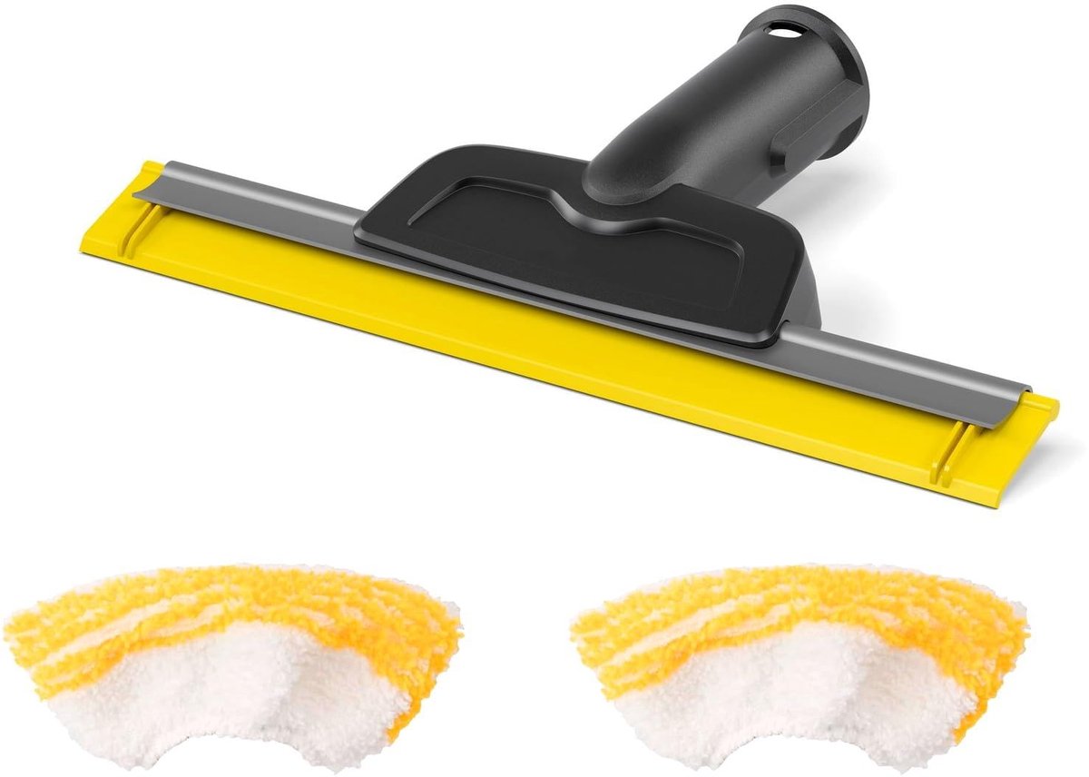 Namajunas - Raammondstuk voor karcherr stoomreiniger - Stoomreiniger raamopzet voor Kärcher SC1/ SC2/ SC3/ SC4/ SC5/ SC7/ CTK10/20 - 2 microvezeldoekjes - Microvezelhoezen - Streifenfreie reiniging voor glas, ramen & douche - Accessoires - Onderdelen