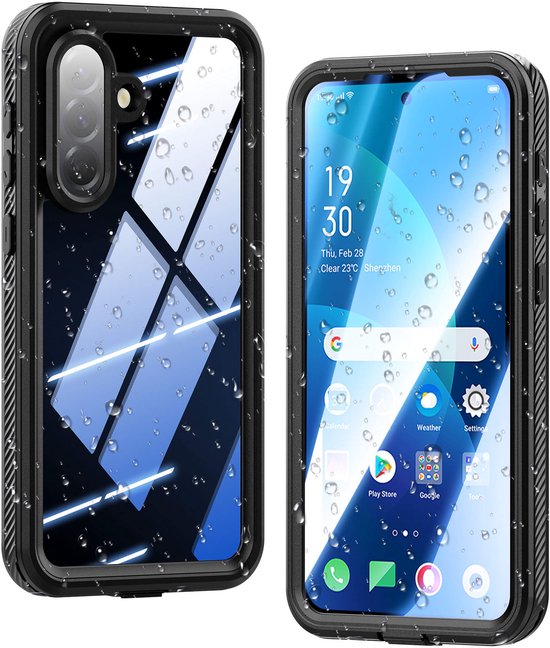 Waterdicht stofdicht hoesje Samsung Galaxy A57 met screenprotector, valbescherming 2m, TPU & PC