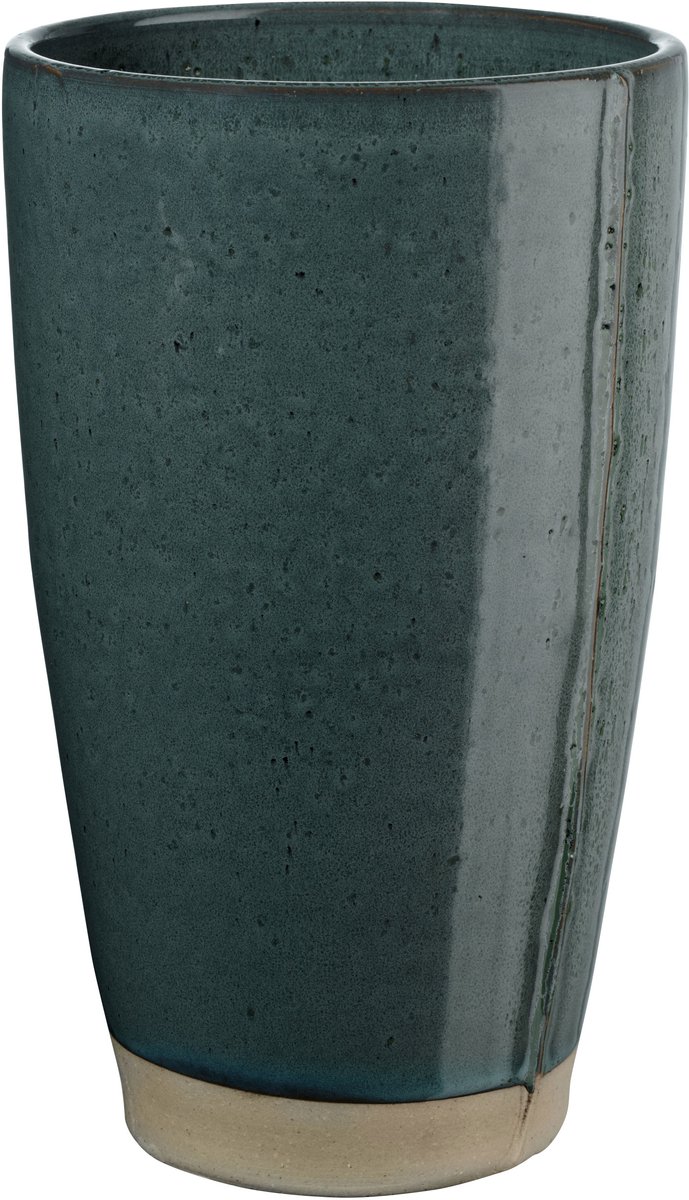 ASA Selection Verana vaas, tafelvaas, decoratieve vaas, bloemenvaas, steengoed, Matcha Latte, H 24 cm, 70003323 groen