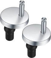 WC-bril Bevestigingsset 2 Stuks - Expansierubber Zonder Moer - Universeel Scharnier RVS Roestvrij - Verstelbaar & Snel Monteren - Universele Scharnieren - Met Expansierubber & RVS Bouten - 2 stuks