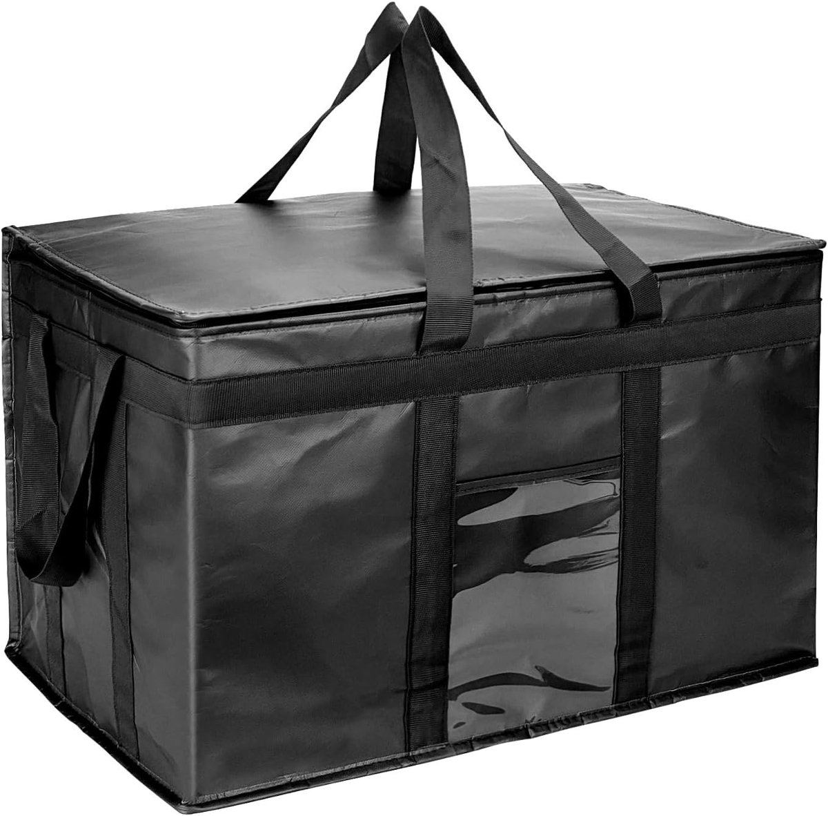 Grote Polystyreen Koeltas voor Warm en Koud Voedsel, Herbruikbaar met Dubbele Rits, 58.5 x 38 x 35.5 cm, Ideaal voor Picknicks en Kamperen