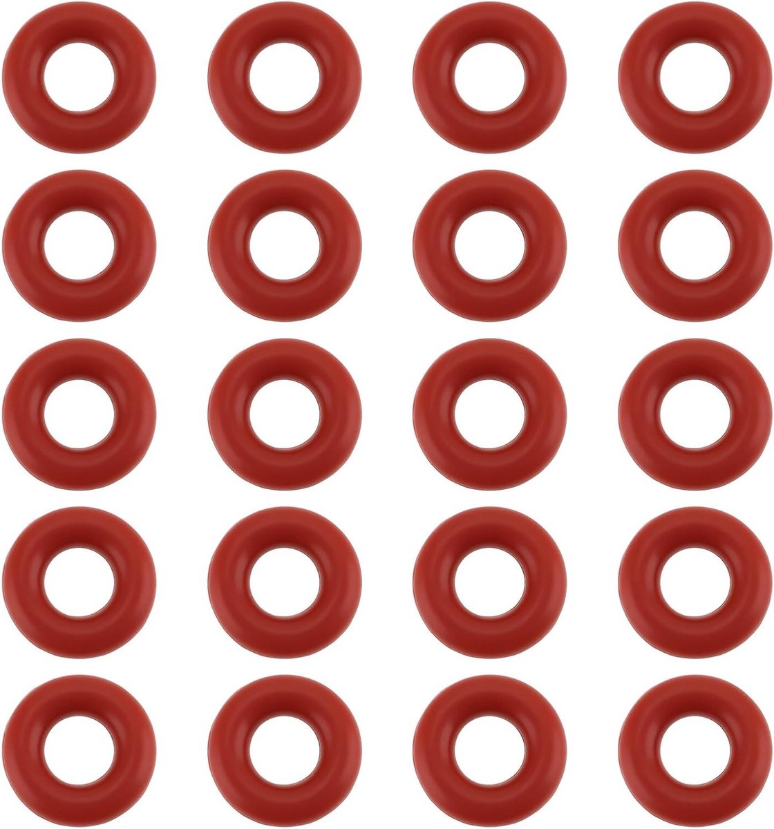 100 Stuks Rode Siliconen O-Ringen voor Wasmachine en Koelkast - 7x3x2mm, Duurzaam en Waterdicht
