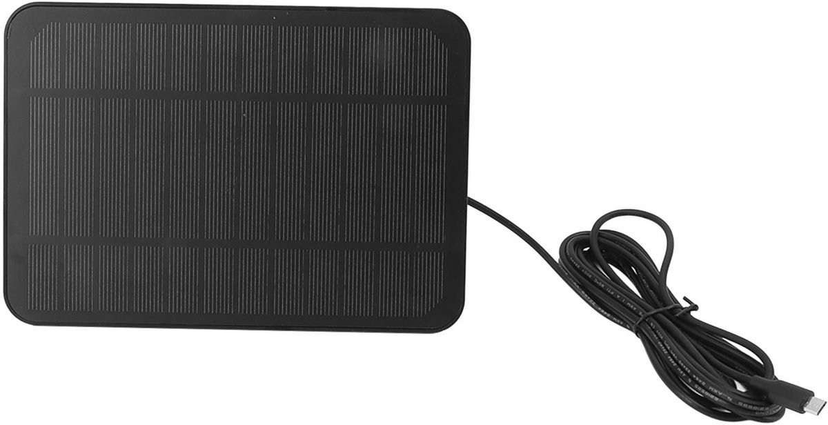 Dailygoody - Zonnepaneel - Solar Charger - 360 Graden Verstelbare Beugel - Zwart - IP65 Waterdicht - Energie voor Camera's - Geschikt voor Arlo Ring B...