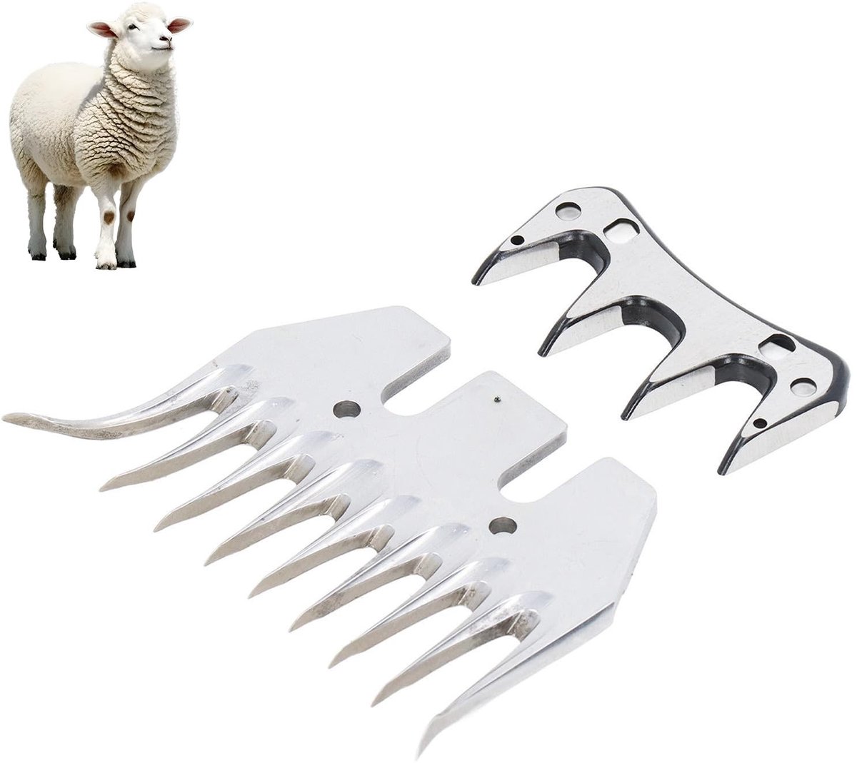Dailygoody - Schapenschaar Vervangende messen - gebogen 9-tands