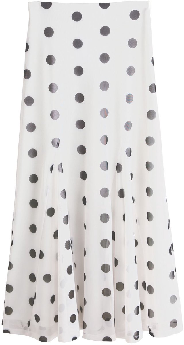 Next - Dames - Maxirok met mesh - Wit
