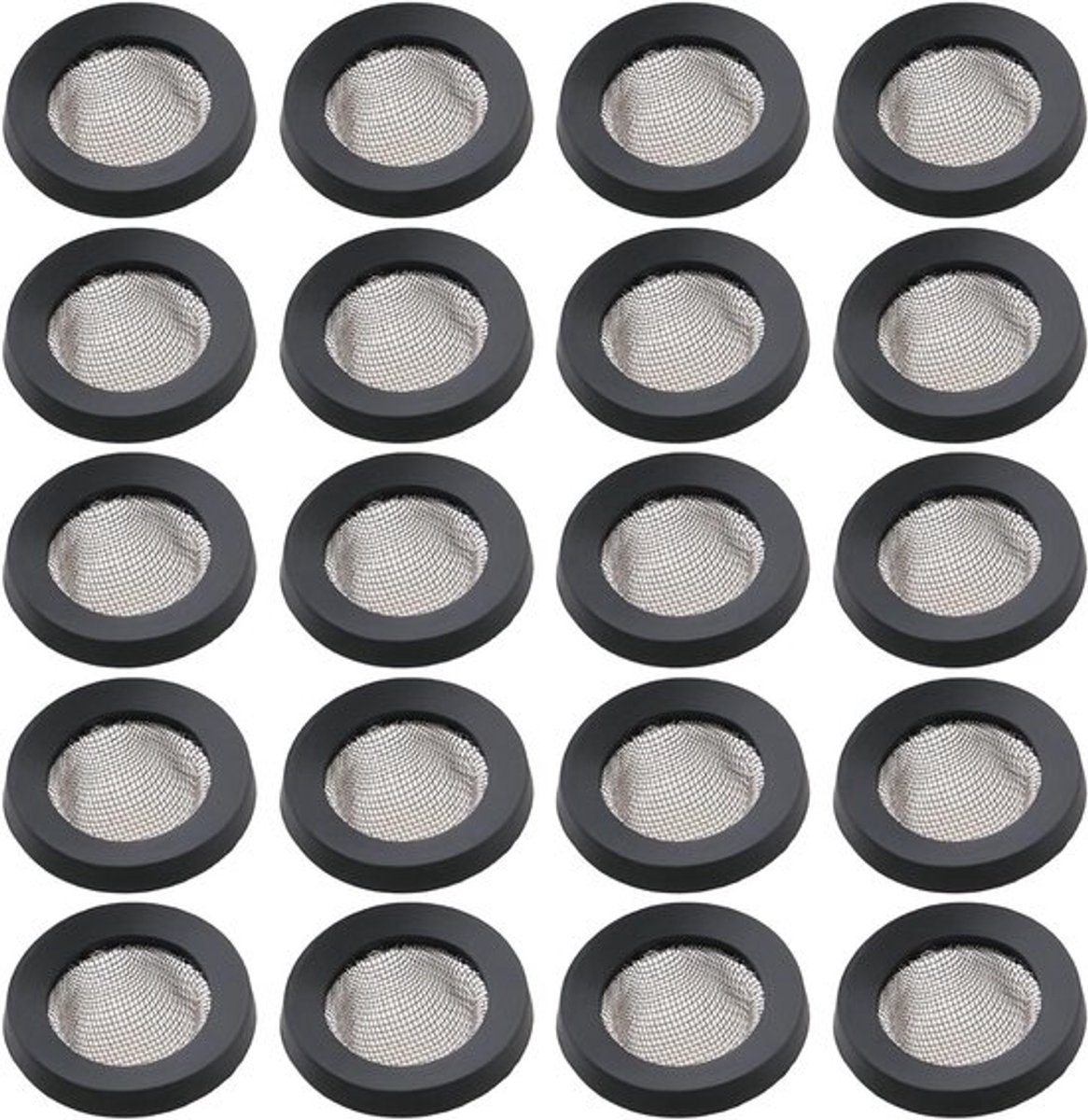 Rubberen afdichting - 3/4 duim - O-ring - Filter - 20 stuks - Zeefafdichting - Compatibel met wasmachines - rubber - zwart - AEG - Frigidaire - Haier