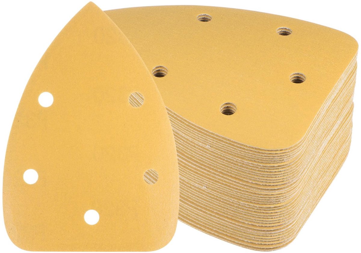Dailygoody - Schuurpapier voor details muisschuurmachine - 50 stuks - Perfect voor meubels polijsten - 8,9 cm x 5,5 inch - Aluminiumoxide - Geschikt v...