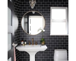 Store_8 - Wandtegel Stickers - Zelfklevend - Voor Keuken Badkamer en Woonkamer - Zwart - Set van 27 - Decoratie - Muurstickers - Interieur