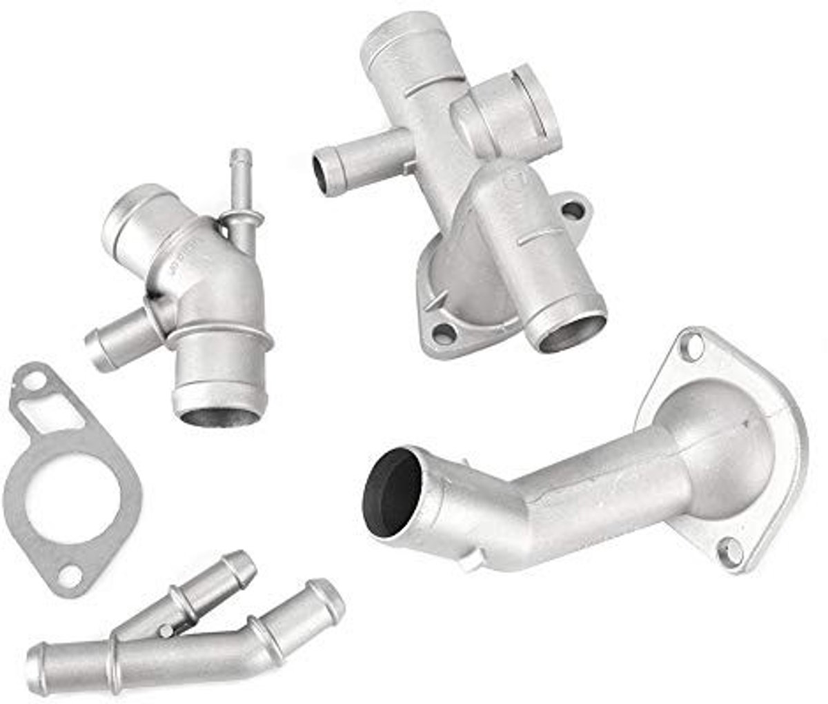 Dailygoody - Aluminium Koelvloeistof Flens Kit - 4 Stks - Vervanging voor 1.8T - Geschikt voor Mk4 - Onderdeel voor motoren