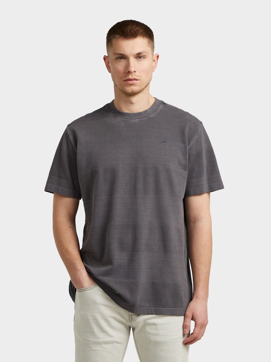 G-Star Washed jacquard r t Heren T-shirts Petrol Pd
