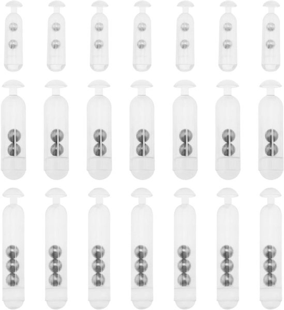 - Vissen - Lokken - 56 stuks - Plastic - Rammelaars - Worm Jig - Vissen - L/M/S - 3 Maten - Schudden - Metalen Bal - Geluid Aantrekken.