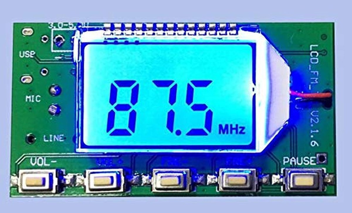 Dailygoody - FM Transmitters Module - Digitale Stereo FM-zender - Compact en duurzaam ontwerp - LCD-scherm - Geschikt voor dagelijks gebruik - 87-108M