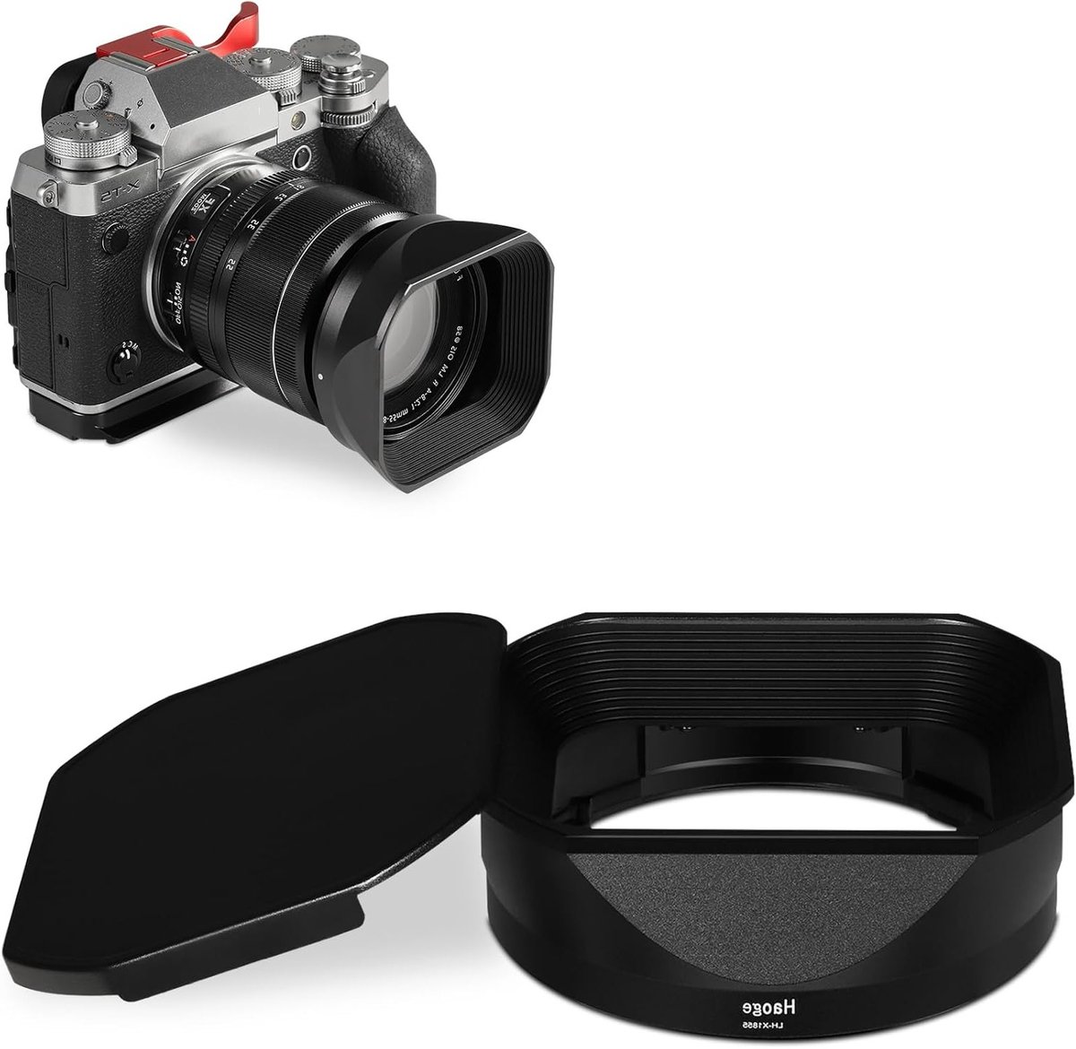 Vierkante metalen lenskap voor Fujifilm XF18-55mm en XF 14mm lenzen, geschikt voor XT5, X-T4, XT50 en XH2 camera's, bescherming en verbeterde beeldkwaliteit