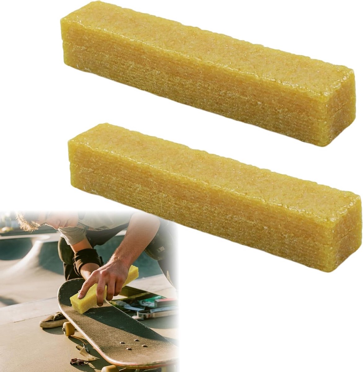 Set van 2 schuurrubbers, 150 x 25 x 25 mm, ideaal voor het verwijderen van lijmresten, scrapbooking en papierknutselen