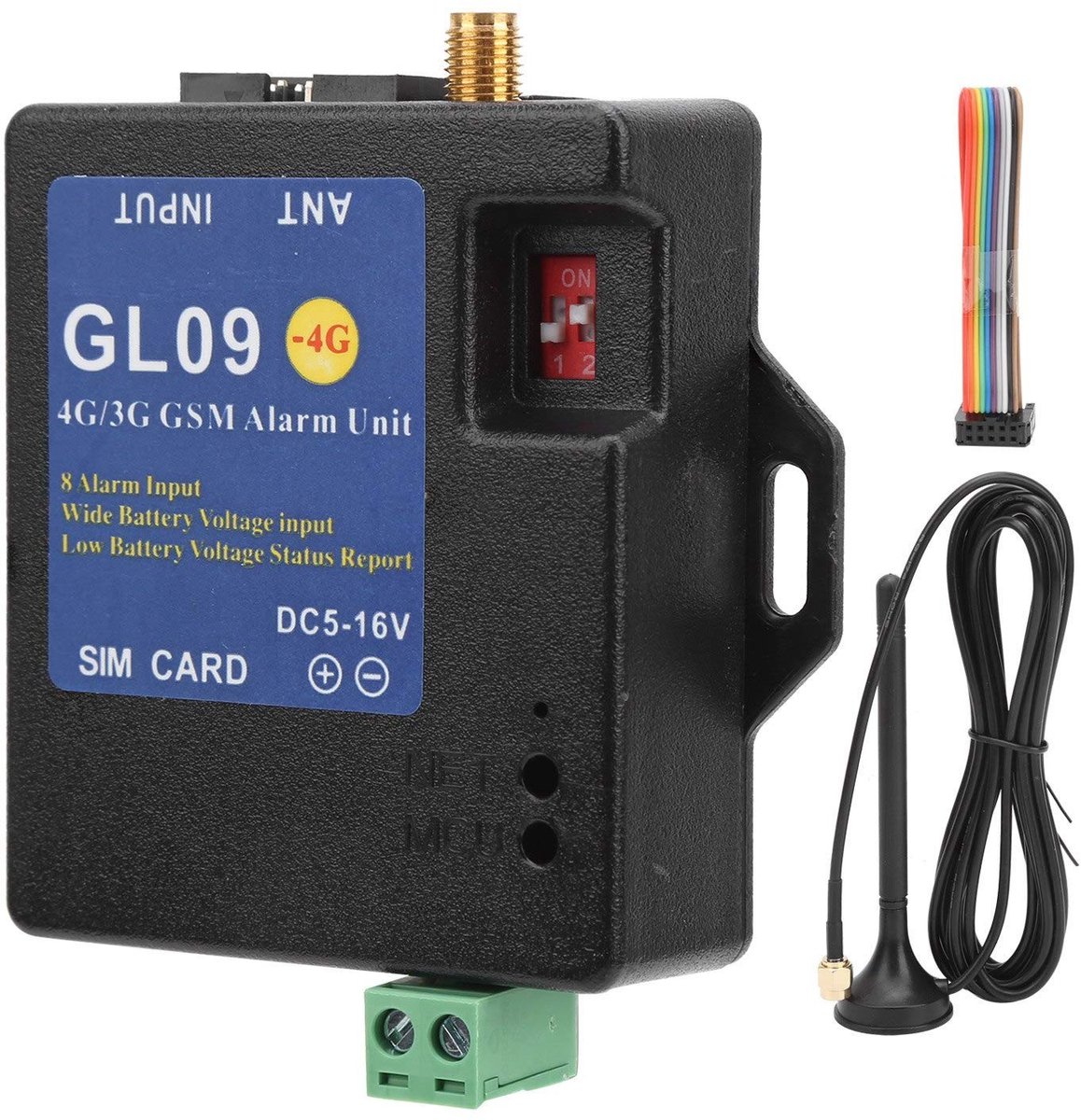Dailygoody - 4G/3G/GSM Alarm Beveiligingssysteem - Waarschuwingsmodule - Laag Verbruik - Zwart - Beveiligingsalarm - Geschikt voor Thuis en Magazijn -...