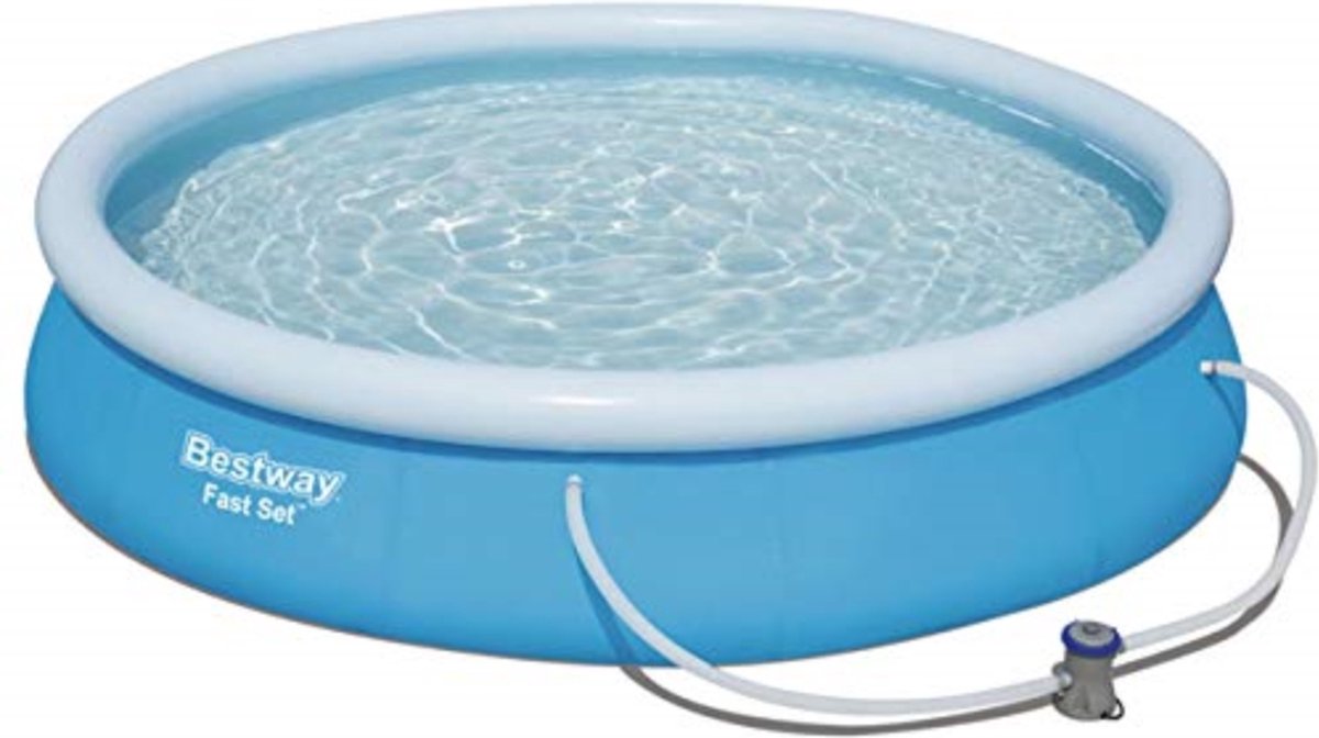 Bestway Fast Set opblaasbaar zwembad met filterpomp - Ø 457 x 84 cm