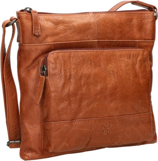 Catwalk Collection Handbag - Dames Leren Schoudertas - Middelgrote Tote Bag - Verstelbare Schouderriem - Rosaline - Zwart