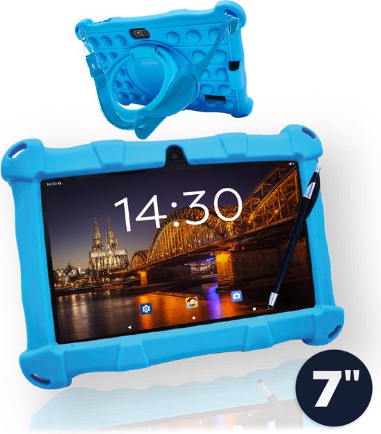 AngelTech Kindertablet Slim – 3+4GB RAM – 32+64GB – In Bol Sterrenreview 2024 - 100%Kidsproof - Vanaf 3 Jaar – 7 Inch - Ouderlijk Toezicht – Blauw of Roze