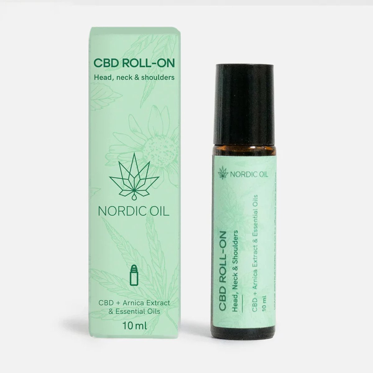 Goedkoopste Nordic Oil© - CBD Roll-On 10ml - CBD, Arnica, Sint-Janskruid, Pepermunt & Kamille - Vegan - Verzachtend voor Hoofd, Nek & Schouders - Snel Werkend