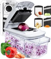 Equivera Alles-in-1 Groentesnijder en Kaasrasp - Multi Blade Franse Frituursnijder - Inclusief Bonus Spiralizer - Keuken Gadgets