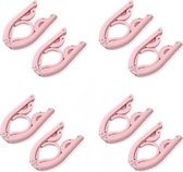 Opvouwbare reis-kledinghanger, 8 stuks, draagbaar wasrek, 360 graden draaibaar, reiskledinghanger, antislip hangers, ruimtebesparende reishanger voor thuis, hotel, reizen, camping