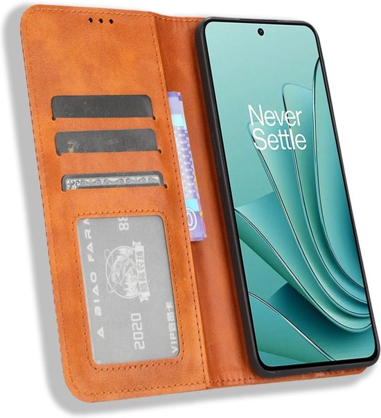 Coverup Vintage Book Case - Coque OnePlus Nord 3 - Marron