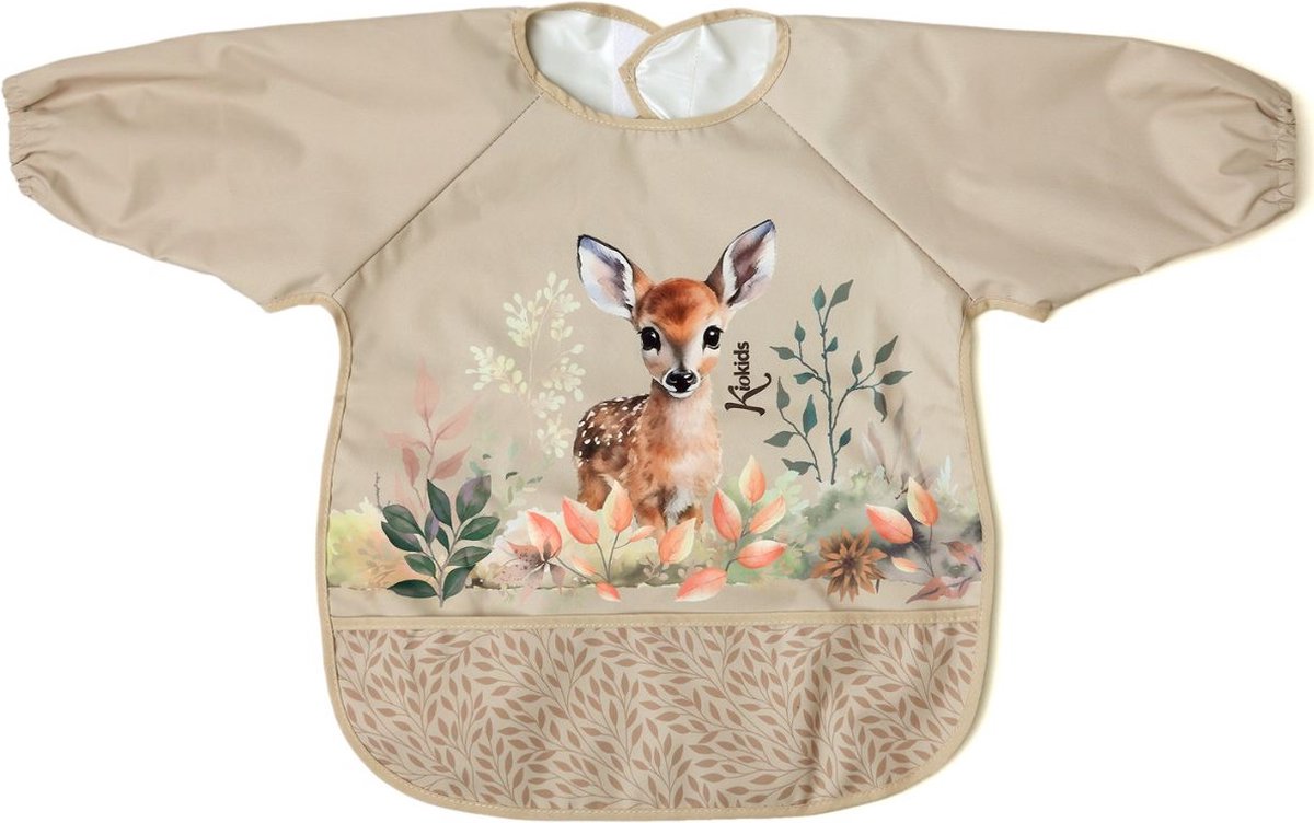 Goedkoopste Slab met mouwen voor baby en peuter - Schort kind waterdicht - Hert