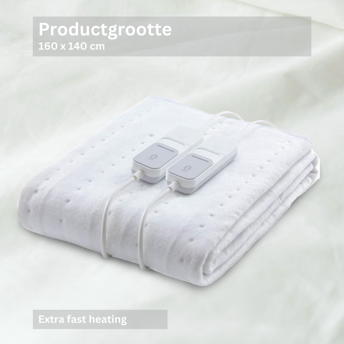 White-label® Elektrische Onderdeken 2 Persoons Extra Zacht - afbeelding 3