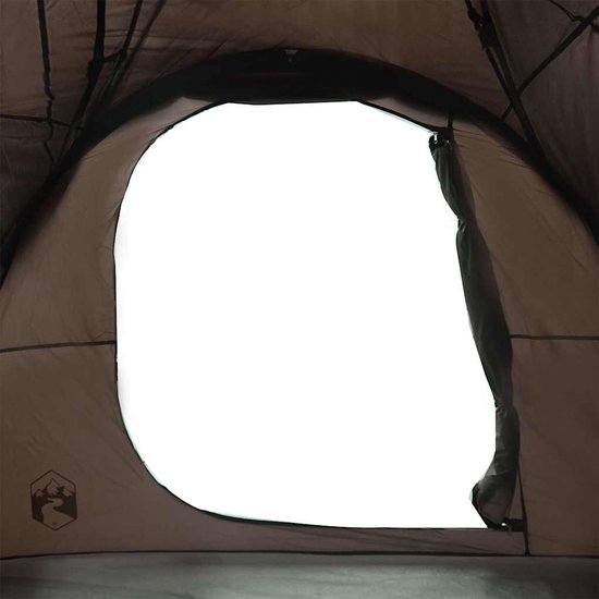 vidaXL - Tunneltent - 6-persoons - waterdicht - bruin van Merkloos — afbeelding 5