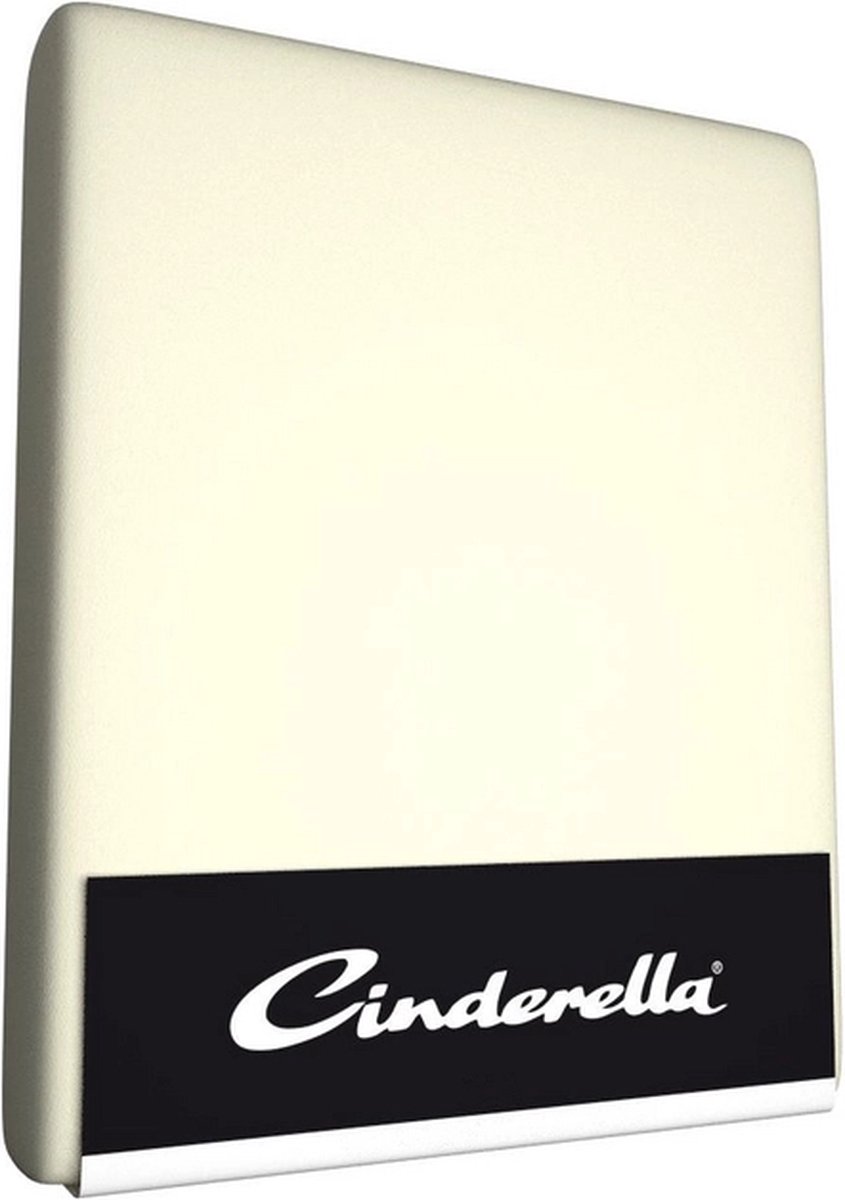 Cinderella hoeslaken jersey 180X220 & 200/200 (04)ivory (tot 25cm) Crème