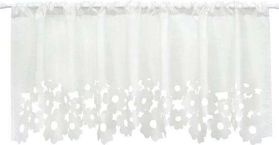 Joyswahl Tendina Per Finestra Con Occhielli 45x120 Cm - Bianco Trasparente Effetto Bruciato - 3